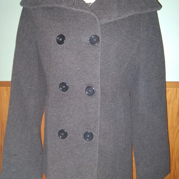 Euc Double Breasted Peacoat Woman's Med - Picture 2 of 6